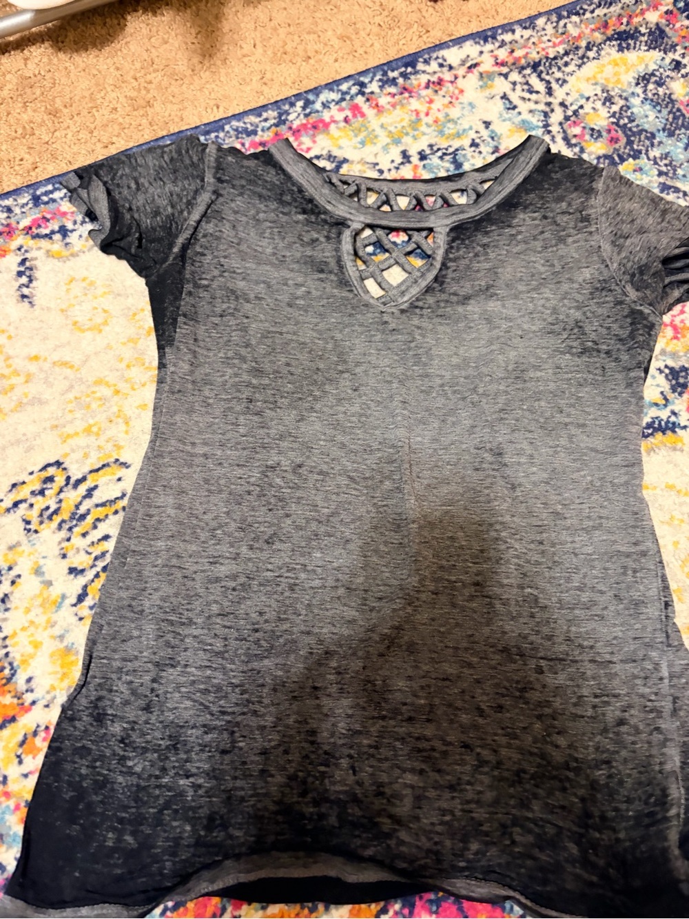 BKE tee with lattice back detail
